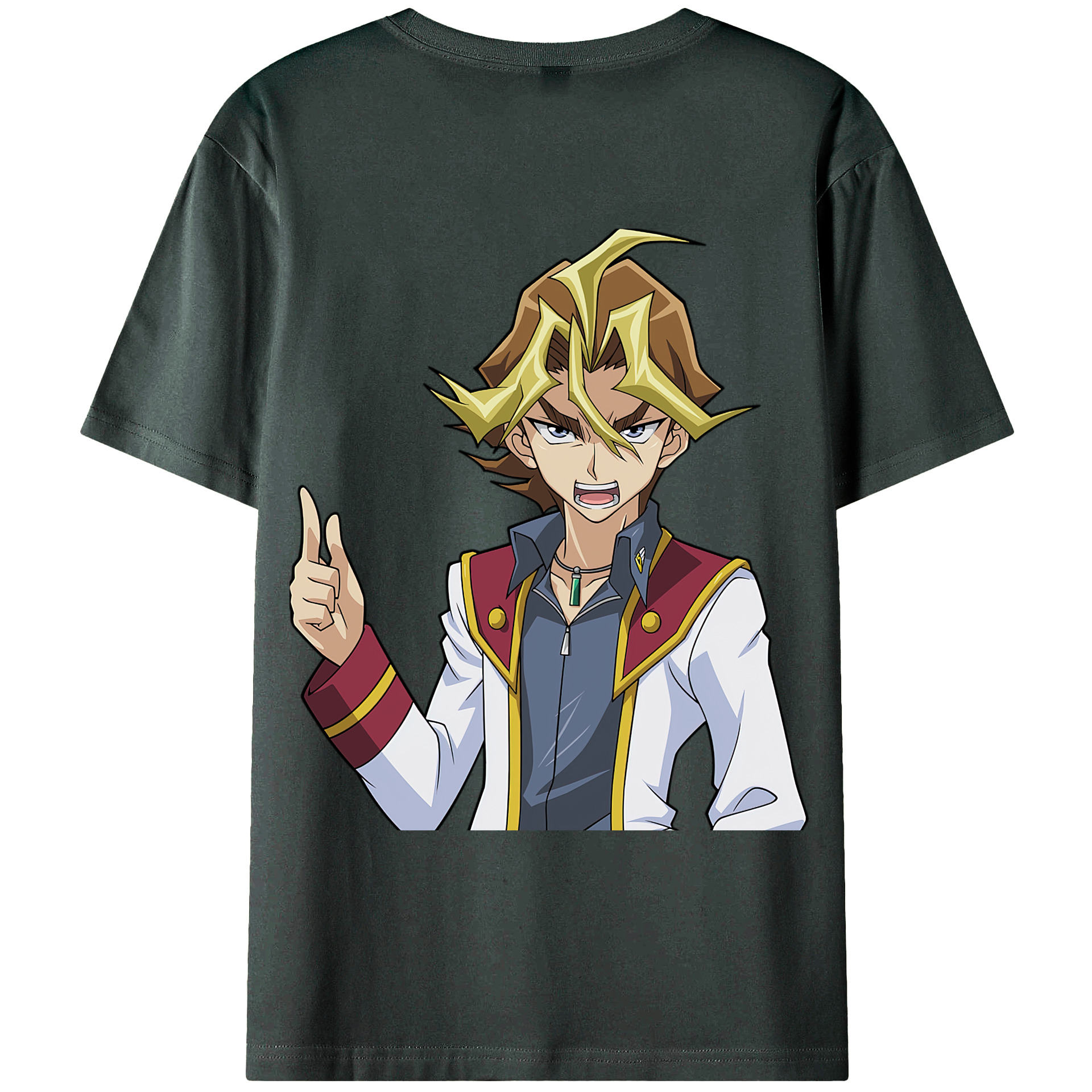 （画像用） 遊☆戯☆王 Yu-Gi-Oh! 綿100％ メンズ半袖Tシャツ（バックプリント） 通気性